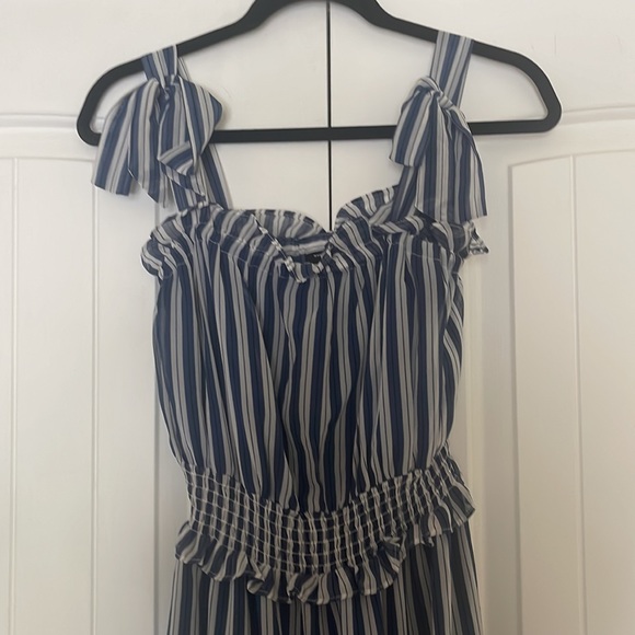 SOLD Who What Wear Blue Striped Maxi Dress - Picture 4 of 7